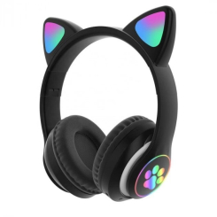 Портативні колонки та навушники - Бездротові Bluetooth навушники з вушками Cat Ear VZV-23M/7805 з LED підсвічуванням (30149838)