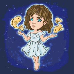 Товари для малювання - Картина за номерами Art Craft Знаки зодіаку Риби 40х40 см (10099-AC)