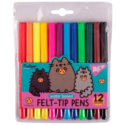 Канцтовары - Фломастеры Yes Pusheen friends 12 цветов (650545)