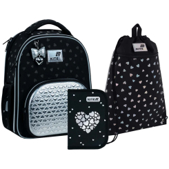 Рюкзаки та сумки - Шкільний набір Kite Education Black and silver (SET_K26-556M-2)