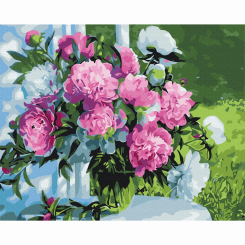 Товари для малювання - Картина за номерами Brushme Букет піонів в саду (BS31020) Товари для малювання - Картина за номерами Brushme Букет піонів в саду (BS31020)