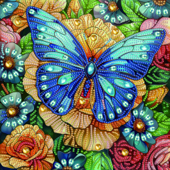 Мозаика - Алмазная мозаика Brushme Синяя бабочка (BH001)