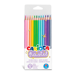 Канцтовари - Олівці кольорові Carioca Pastel 12 кольорів (43034)