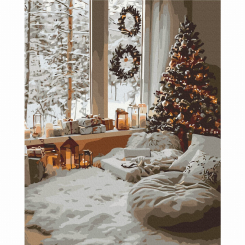 Товари для малювання - Картина за номерами Brushme Магія зимового дня (BS54189)