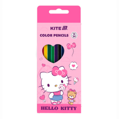 Канцтовари - Олівці кольорові Kite Hello Kitty двосторонні 12 кольорів (HK25-054-1)
