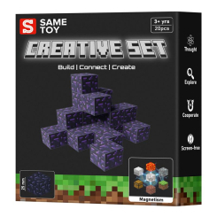 Магнитные конструкторы - Магнитный конструктор Same toy Creative Set Obsidian 20 деталей (MCRAFT-4931-SM)