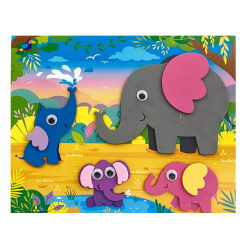 Набори для творчості - Набір для творчості Apli Krapli Аплікація Слони (4820198701178)