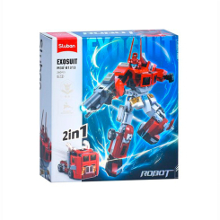 Конструкторы с уникальными деталями - Конструктор Sluban Робот 2 в 1 260 деталей (M38-B1313)