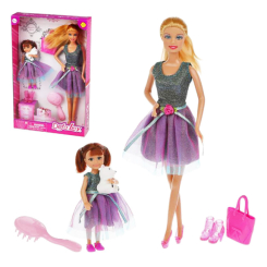 Куклы - Детская кукла DEFA Bambi 8304 с дочкой Фиолетовый (6423s45435)