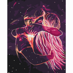 Товари для малювання - Картина за номерами Brushme Космічні обійми (BS41360) Товари для малювання - Картина за номерами Brushme Космічні обійми (BS41360)