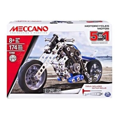 Конструкторы с уникальными деталями - Конструктор Meccano Engineering and robotics Мотоцикл 5 в 1 (6036044)