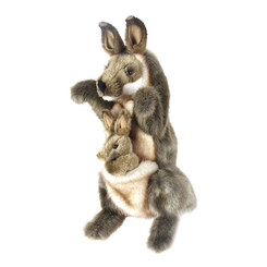 Мягкие животные - Игрушка-перчатка Hansa Puppet Кенгуру 29 см (4026)