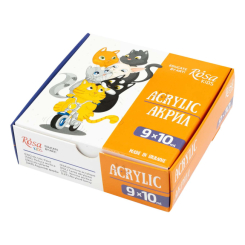 Канцтовары - Набор акриловых красок Rosa Kids Cats 9 цветов (301214)