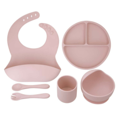 Товари для догляду - Набір посуду Lindo Рожевий (4890211009635)