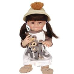 Куклы - Силиконовая коллекционная кукла Reborn Даша Полностью Анатомическая Высота 55 см (619)