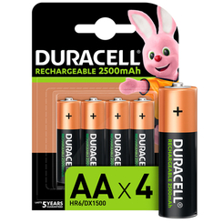 Аккумуляторы и батарейки - Аккумуляторы Duracell AA 2500 (5000394057203) 
