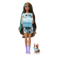 Куклы - Кукла Barbie Party unboxed в бирюзовых тонах (JFG72)
