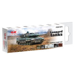 Канцтовари - Набір фарб ICM Танки Leopard ЗСУ (3073)