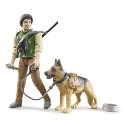 Фигурки человечков - Игровой набор Bruder Лесник с собакой (62660)