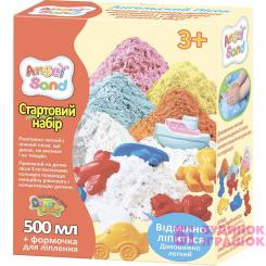 Набори для ліплення - Набір піску для творчості Angel sand "Власна пісочниця, білий/рожевий" (MA01014B)