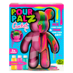 Набори для творчості - Набір для творчості ToyMonster Pour Palz Флюїд Арт Ведмедик Небесна блакить S4 В'язані дива (FC-G0004B)