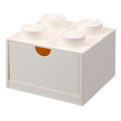 Канцтовары - ​Настольный органайзер LEGO Lifestyle Кирпич 4 белый (40201735)