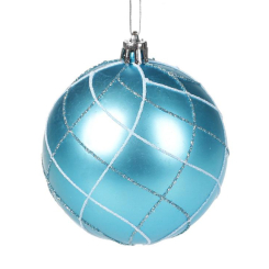Аксессуары для праздников - Шар новогодний BonaDi Матовый D-8 см Голубой (898-142) (MR62277)
