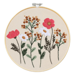Наборы для творчества - Набор для вышивки гладью Brushme Полевые цветы (EMBR007)