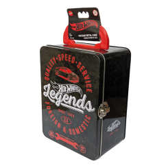 Паркинги и гаражи - Винтажный контейнер Hot Wheels для 18 машинок черный (HWCC22B)