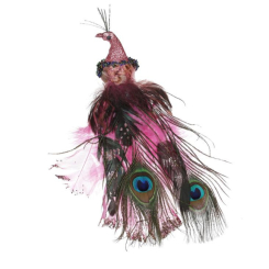 Аксесуари для свят - Декоративний Павич на кліпсі BonaDi 2 см Рожевий (743-357) (MR62184)