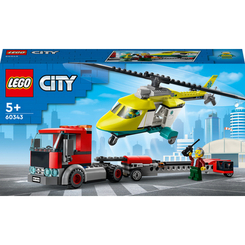 Конструкторы LEGO - Конструктор LEGO City Перевозка спасательного вертолета (60343)