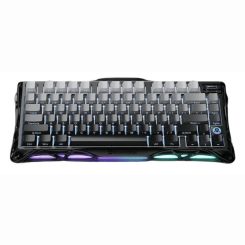Клавиатура и мыши - Клавиатура GravaStar Mercury K1 80keys Kailh Cheery Pink EN/RUS BT/WL/USB черный (GSK1_GBLK)