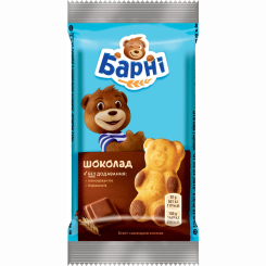 Сладости - Пирожное бисквитное Ведмедик Барні с шоколадной начинкой 30 г (7622300274818)