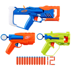 Помповое оружие - Набор игрушечных бластеров NERF N Series Triple Action Pack (F9840)