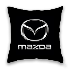Подушки - Подушка з принтом Подушковик "Mazda" 32х32 см Чорний (hub_r9key1)