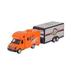 Транспорт і спецтехніка - Ігровий набір Автопром Фургон з причепом помаранчевий (AP7454/3)