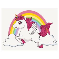Товари для малювання - Картина за номерами Brushme Веселковий єдиноріг (KBS7125)
