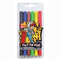 Канцтовари - Фломастери Yes Subsurf 6 кольорів (650430) Канцтовари - Фломастери Yes Subsurf 6 кольорів (650430)