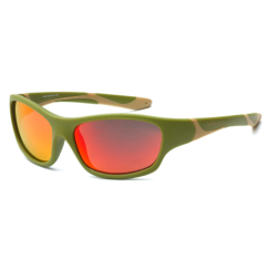 Солнцезащитные очки - Солнцезащитные очки Koolsun Sport цвета хаки до 12 лет (KS-SPOLBR006)