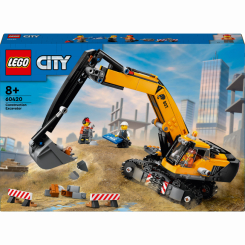 Конструктори LEGO - ​Конструктор LEGO City Жовтий будівельний екскаватор (60420)