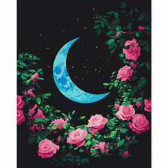 Товари для малювання - Картина за номерами Brushme Квітучий місяць 40х50 см (BS54153)