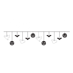 Аксесуари для свят - Гірлянда паперова фігурна Yes! Fun Halloween mix 3 м (801187)
