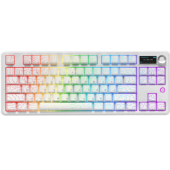 Клавиатура и мыши - Клавиатура беспроводная Ajazz AK870 V2 Maillard Switch White (AK870-V2-S-W)