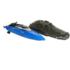 Радиоуправляемые модели - Катер на радиоуправлении RUNHU ZHINENG BOAT Crocodile 26 x 18 x 13 см Black and dark blue (116163)