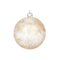Аксессуары для праздников - Елочный шар BonaDi 8 см Серебристый с золотистым (NY15-393) (MR63024)