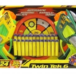 Помпова зброя - Помпову зброю Twin Tek 6 з мішенню і патронами BuzzBeeToys (55603) (55603 )