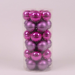 Аксесуари для свят - Кульки скляні Flora D-5,7 см 30 шт (44511) (MR35298)
