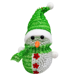 Ночники, проекторы - Ночник новогодний "Снеговичок" Bambi СХ-4-05 LED 15 см зеленый (63945)