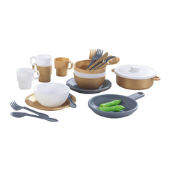 Дитячі кухні та побутова техніка - Набір дитячого посуду KidKraft Металевий модерн 27 предметів (63532)