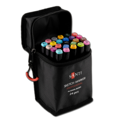 Канцтовари - Набір маркерів Santi у сумці 24 кольори (390777)